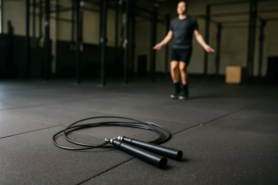 Comba velocidad en gimnasio