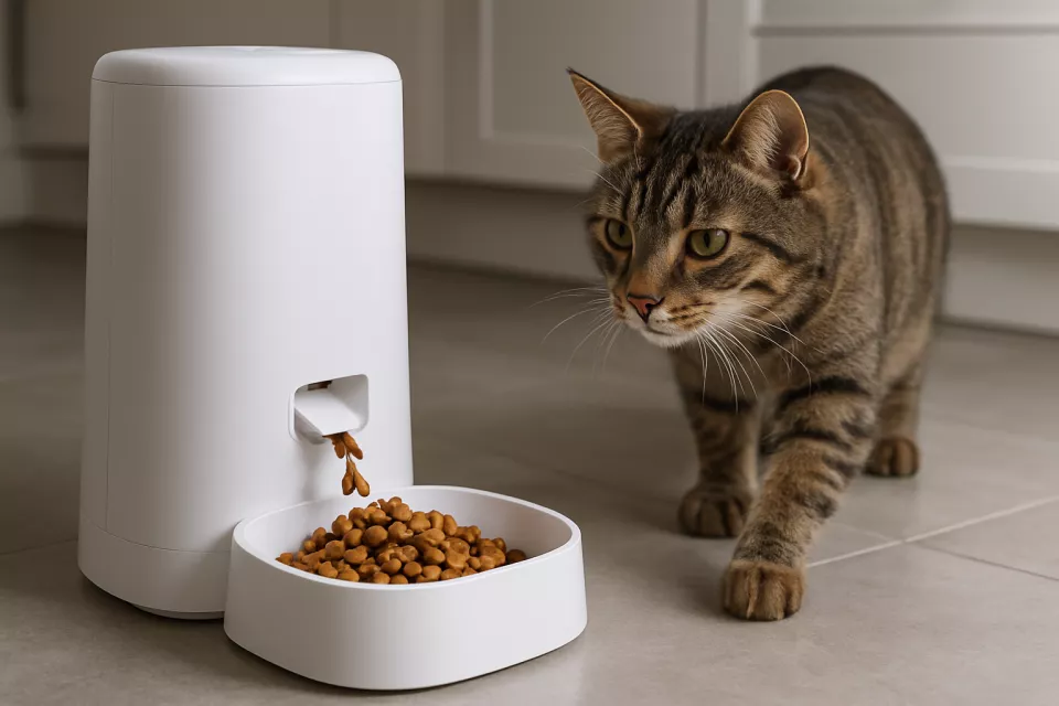 Comedero automatico para gatos