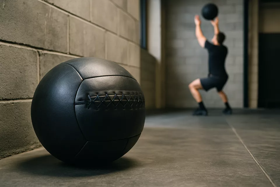 Wall ball en gimnasio CrossFit