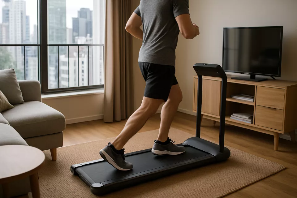 Cinta correr plegable en salon apartamento