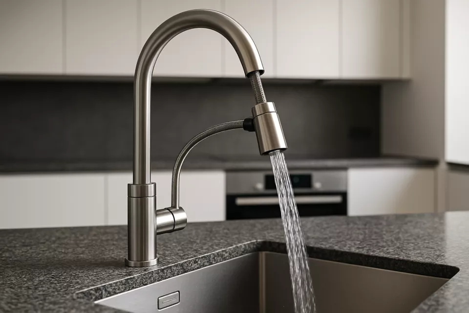 Grifo cocina extraible acero inoxidable