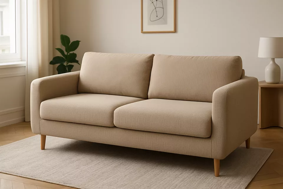 Funda sofa elastica ajustada en salon