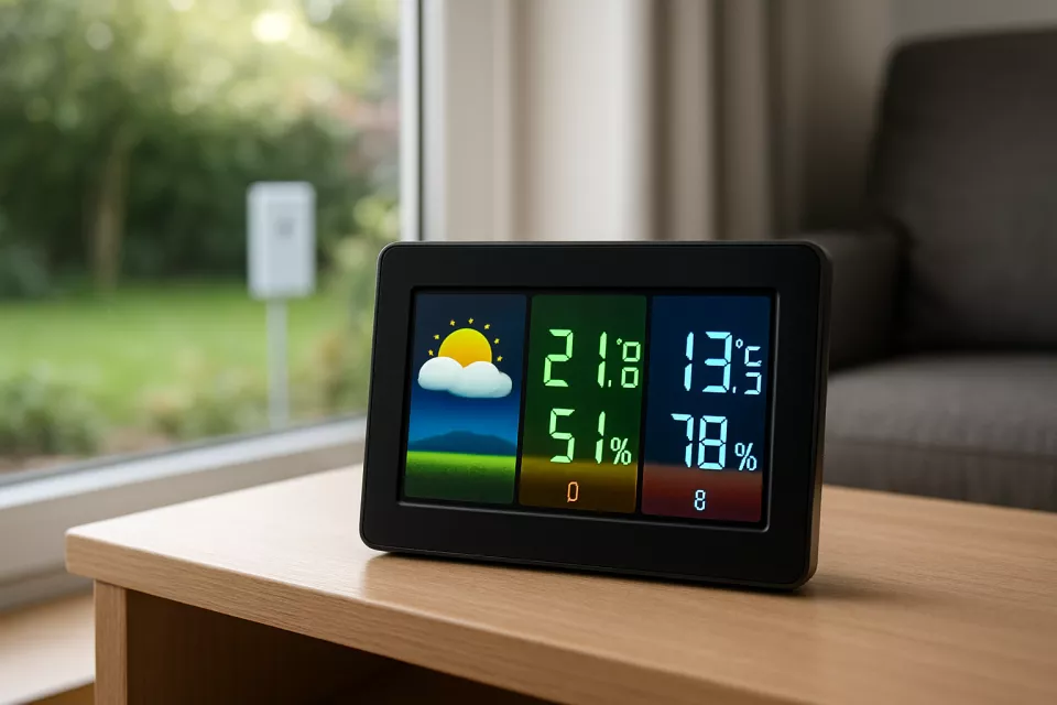 Estacion meteorologica con pantalla color y sensor exterior