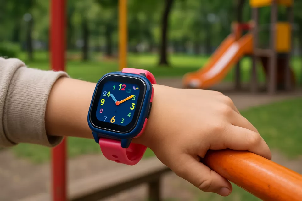 Reloj localizador GPS en muneca de nino