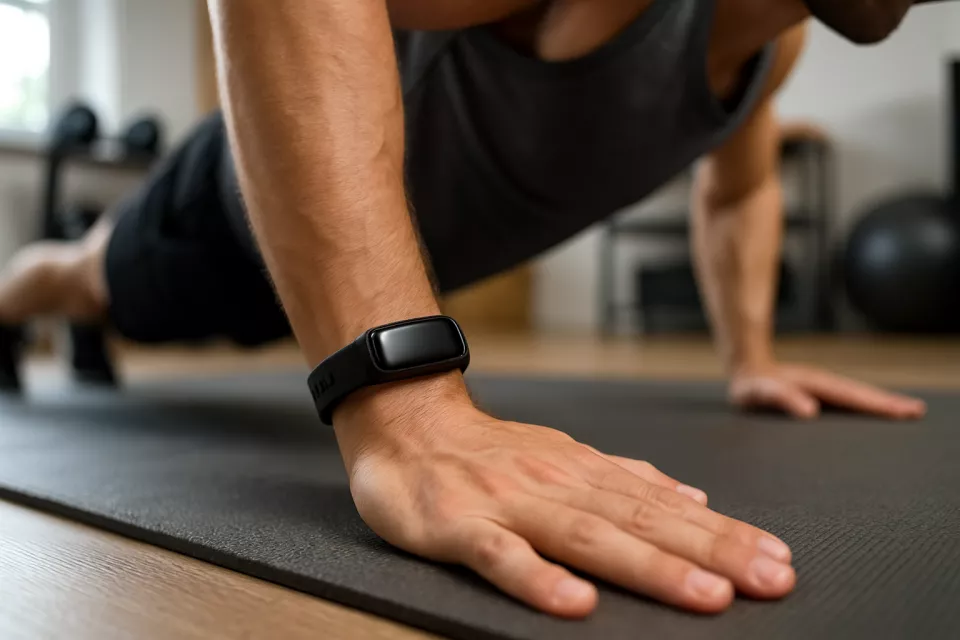 Pulsera fitness durante entrenamiento