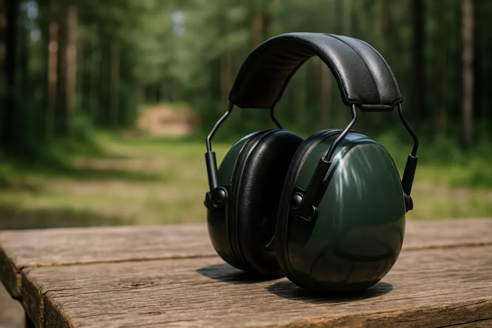 Auriculares Peltor en campo de tiro